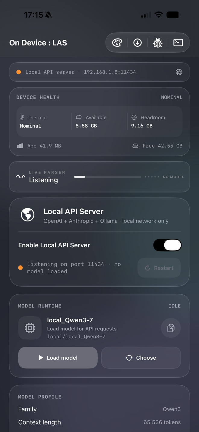 Screenshot 1 of On Device: LAS